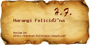 Harangi Feliciána névjegykártya